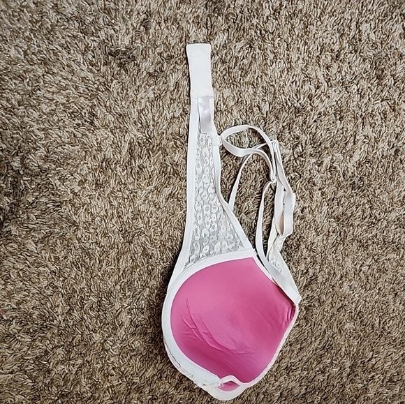 Victoria Secret PINK WEAR EVERYWHERE Push Up Bra 32D Sexy Lace  Rose - Picture 5 of 5
